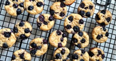 No-Flour-No-White Sugar Blueberry Muffins