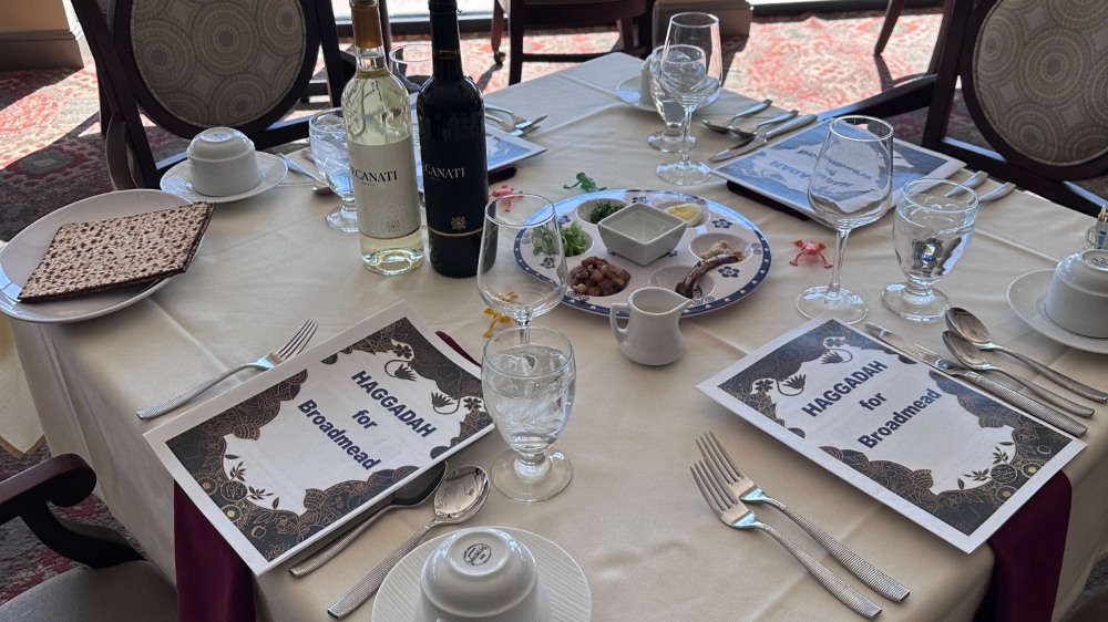 Broadmead Passover table