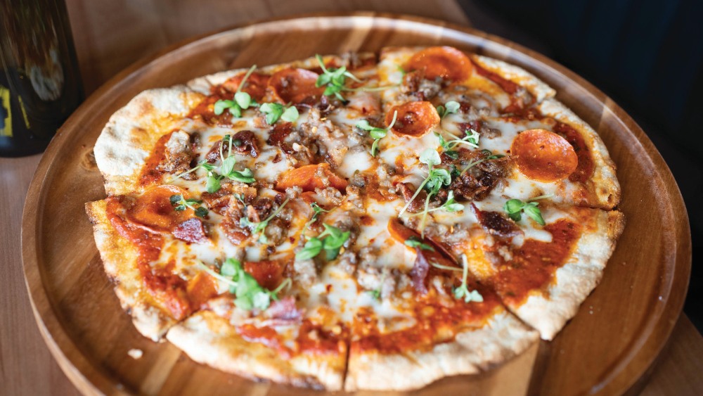 Spicy Italian artisan pizza