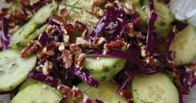 Cucumber and Purple Cabbage Salad