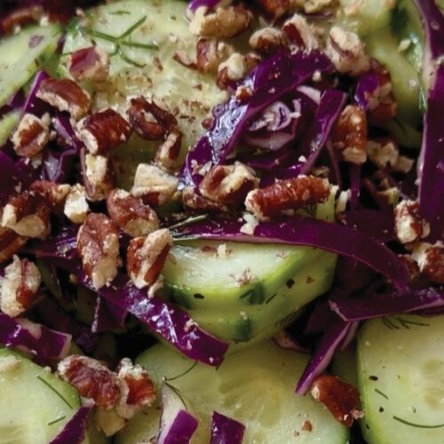 Cucumber and Purple Cabbage Salad