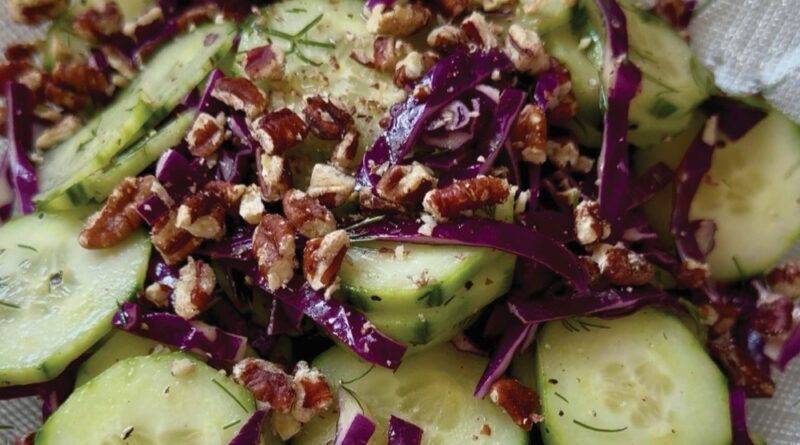Cucumber and Purple Cabbage Salad